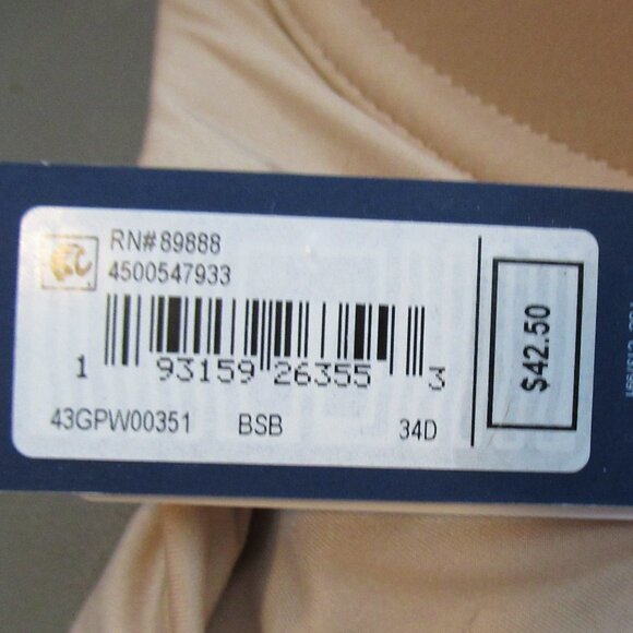 GAP GapBody Women's Everyday Essentials T-Shirt Bra, Brush Beige - Picture 8 of 9